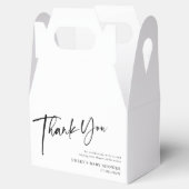 Modern zwart & wit Baby shower dank u Bedankdoosjes (Geopend)