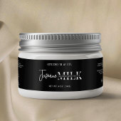 Modern Zwart Wit Bad Body Jar Wrapper Label Waterfles Etiket