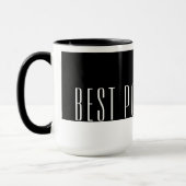 Modern zwart-wit beste POPPY ooit Mok (Links)