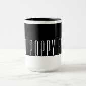 Modern zwart-wit beste POPPY ooit Mok (Midden)