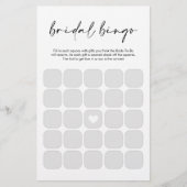 Modern zwart-wit bingo Vrijgezellenfeest spel (Voorkant)