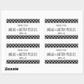 Modern zwart-wit bliklabel rechthoekige sticker (Vel)