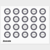Modern Zwart Wit Bloemen Save the Date Bruiloft Ronde Sticker (Vel)