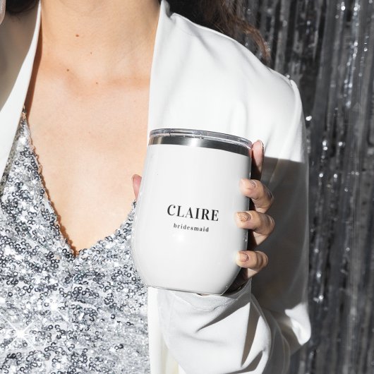 Modern zwart & wit bruidsmeisje