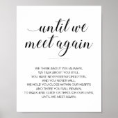 Modern zwart-wit bruiloftsgedicht-herdenking poster (Voorkant)