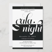 Modern zwart-wit business gala kaart (Voorkant)