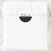 Modern Zwart & Wit DJ Sticker (Tas)