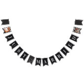 Modern Zwart & Wit Elegant Gewoon Getrouwd Vlaggetjes (Alle)