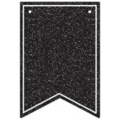 Modern Zwart & Wit Elegant Gewoon Getrouwd Vlaggetjes (Eerste vlag)