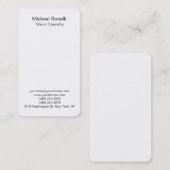 Modern Zwart & Wit Elegant Plain Professional Visitekaartje (Voorkant / Achterkant)