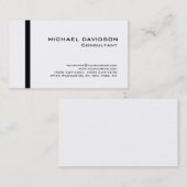 Modern zwart-wit elegant stijlvol visitekaartje (Voorkant / Achterkant)