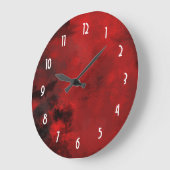 Modern zwart-wit en rood Abstract - creatief en ar Grote Klok (Hoek)