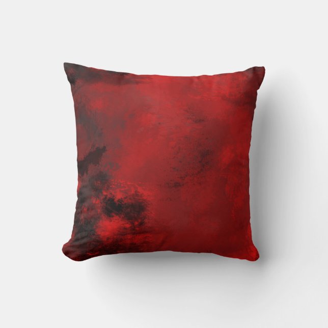 Modern zwart-wit en rood Abstract - creatief en ar Kussen (Voorkant)