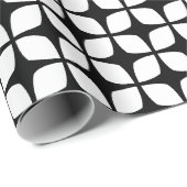 Modern zwart-wit en wit omhullpapier cadeaupapier (Rol Hoek)
