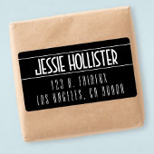 Modern zwart-wit etiket