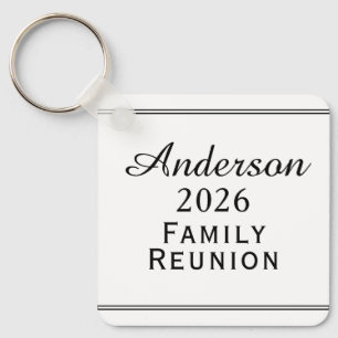 Modern zwart-wit familie hereniging aandenken sleutelhanger