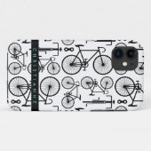 Modern zwart-wit fietspatroon Case-Mate iPhone case (Achterkant (horizontaal))