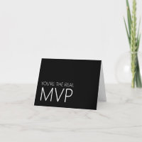 Modern Zwart-wit Football MVP Dank u