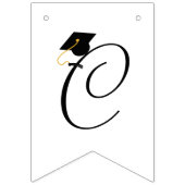 Modern Zwart Wit Foto Afstuderen bunting banner (Tweede vlag)