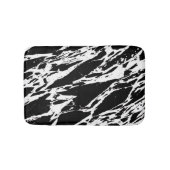 Modern zwart-wit gebold marmerpatroon badmat (Voorkant)