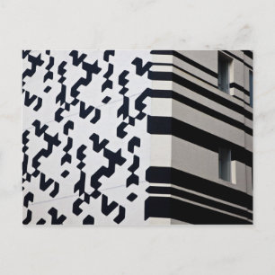 Modern zwart-wit gebouw in Hongkong Briefkaart