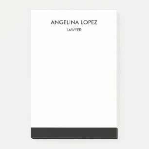 Modern zwart-wit gepersonaliseerd beroep post-it® notes