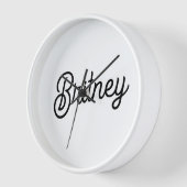 Modern zwart wit gepersonaliseerd monogram en naam (Hoek)