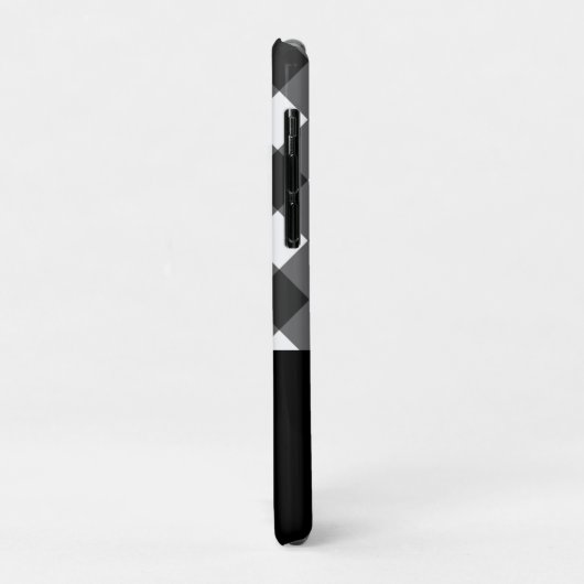 Modern zwart-wit geplakt monogram Case-Mate iPhone case (Achterkant/links)