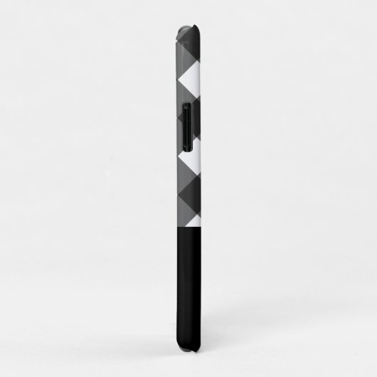 Modern zwart-wit geplakt monogram Case-Mate iPhone case (Achterkant/rechts)