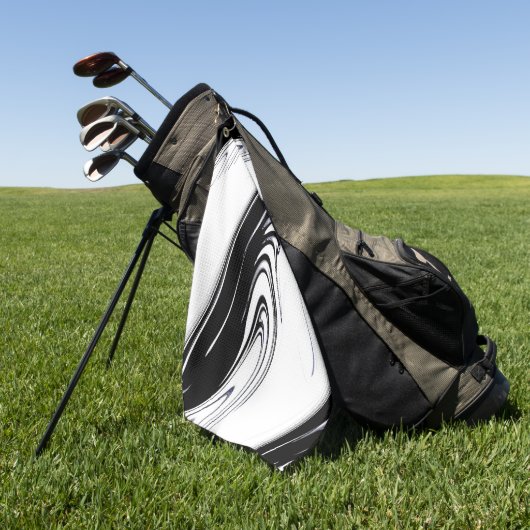 Modern zwart-wit golfhanddoek (Groen)