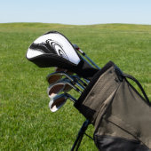Modern zwart-wit golfheadcover (Insitu)