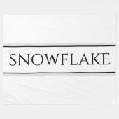 Modern Zwart Wit Grijs Stripes SNEEUWVLOK Tekst Fleece Deken (Voorkant (Horizontaal))