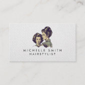 Modern zwart wit Haarstylist Minimalist Visitekaartje (Voorkant)