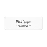 Modern Zwart & Wit Handgeschreven Elegant
