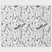 Modern zwart-wit handschrift cadeaupapier (Vlak)