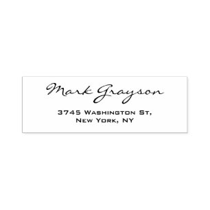 Modern zwart & wit handschrift elegant  zelfinktende stempel