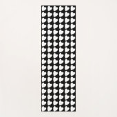 Modern zwart-wit hartpatroon yogamat (Voorkant)