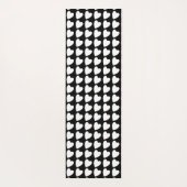 Modern zwart-wit hartpatroon yogamat (Achterkant)