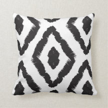 Modern zwart-wit Ikat Abstract grafisch