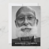 Modern zwart-wit in liefdevol geheugen bedankkaart (Voorkant)