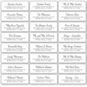 Modern zwart wit individuele gast adresetiketten sticker (Voorkant)