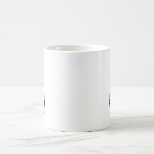 Modern zwart-wit Initiaal A en naam Koffiemok (Center)