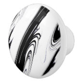 Modern zwart-wit keramische knop (Rechts)