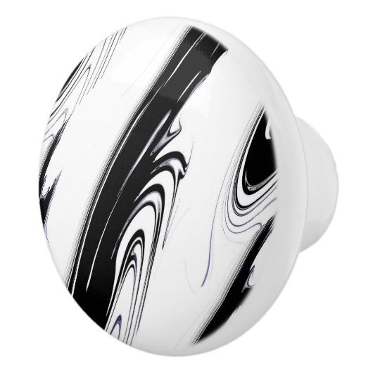 Modern zwart-wit keramische knop (Rechts)