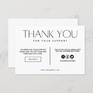 Modern zwart-wit Logo Media Insert