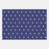 Modern zwart wit marine dreidel patroon Chanoeka Inpakpapier Vel (Voorkant 2)