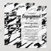 Modern zwart-wit marmerpatroon kaart (Voorkant / Achterkant)