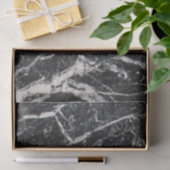 Modern zwart-wit marmerpatroon tissuepapier (Geschenk)