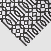 Modern zwart-wit Marokkaans trellis patroon Tissuepapier (Detail)