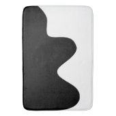 Modern Zwart-wit Minimal Abstracte kunst Badmat (Voorkant Verticaal)